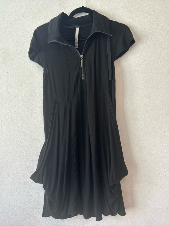 Kensie Dresses & Skirts - Kensie Black Short Sleeve Zip Polo Dress
